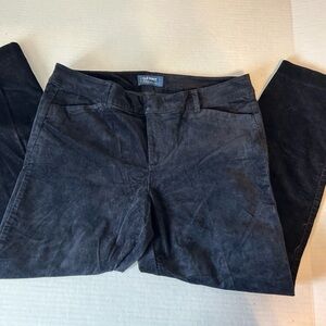 Old Navy Pixie Mid-rise Pants Soft Navy Velvet Straight Leg Women's 12